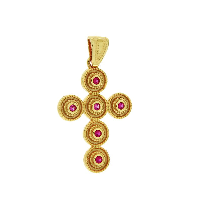 Βυζαντινός σταυρός με κύκλους και φουξ ζιργκόν