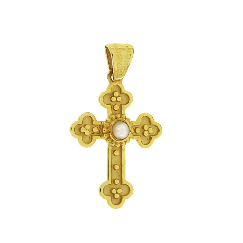 Βυζαντινός σταυρός με μαργαριτάρι