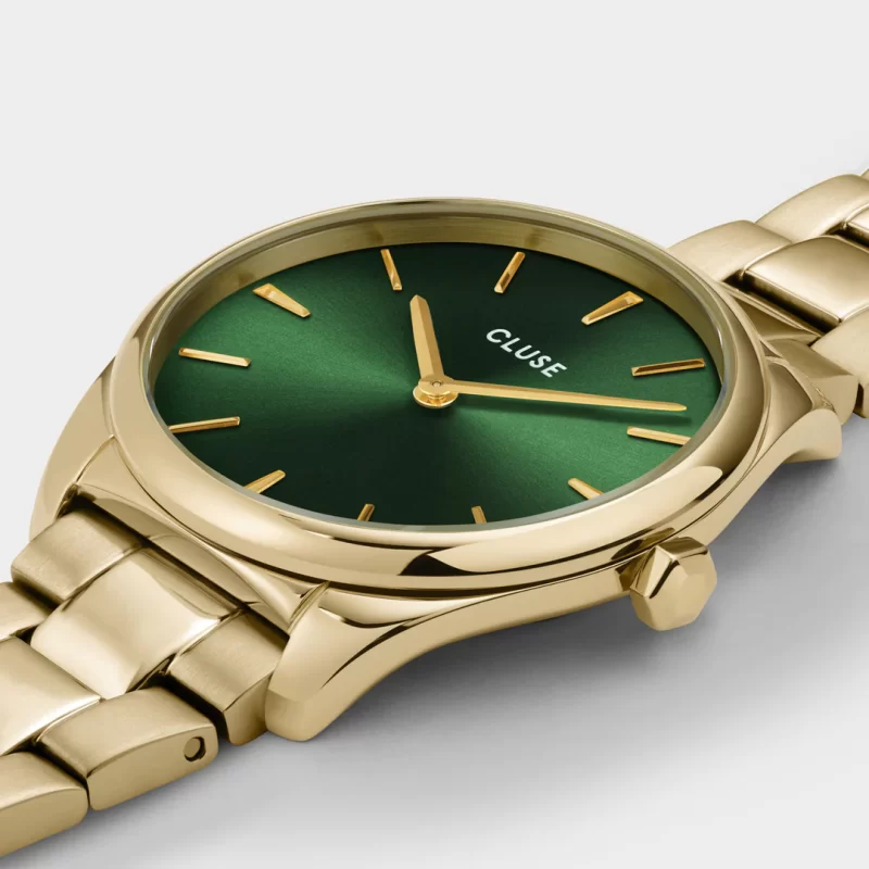 Feroce Petite Watch Steel Green Gold Colour CW11217