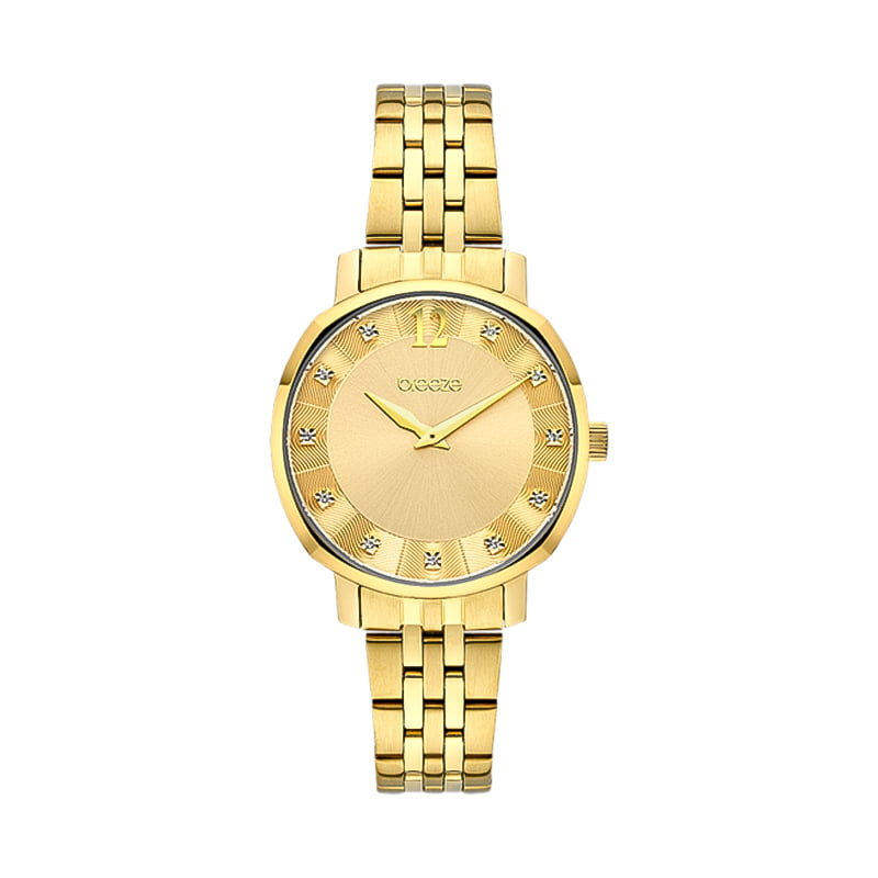 Γυναικείο χρυσό ρολόι Breeze Semplice Swarovski