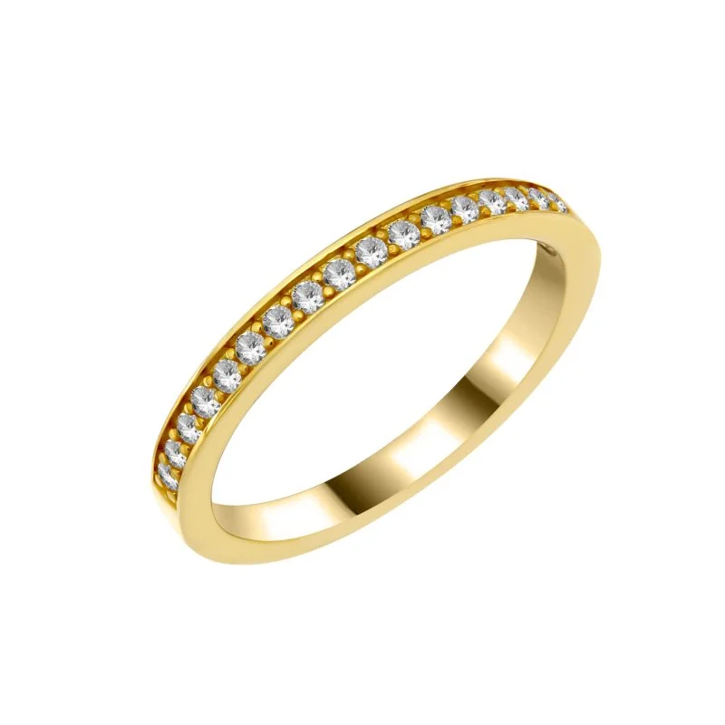 Γυναικείο μισόβερο χρυσό δαχτυλίδι
