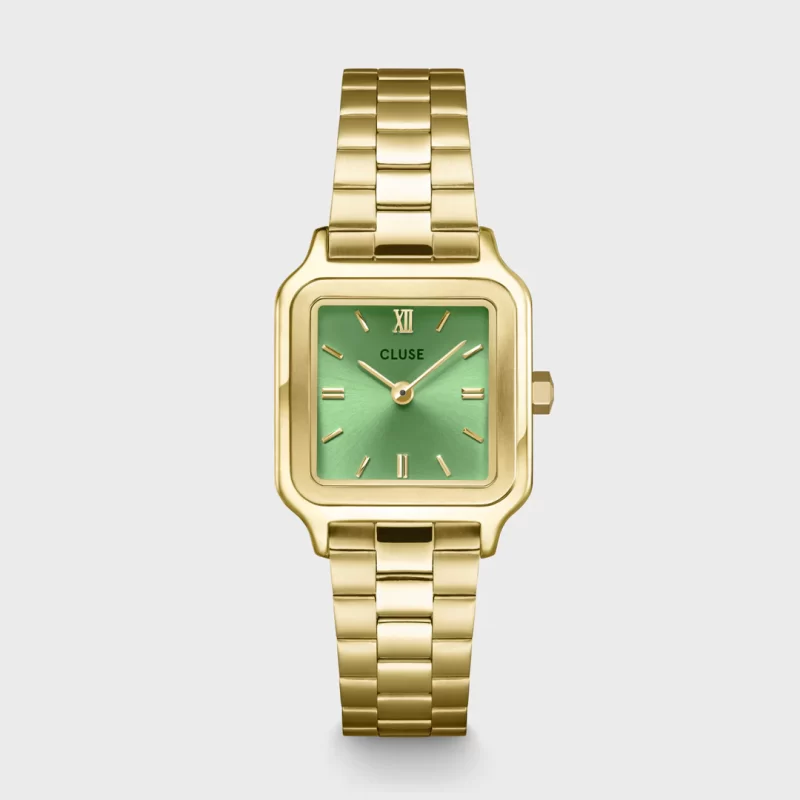 Gracieuse Petite Watch Stel Light Green Gold Colour CW11809