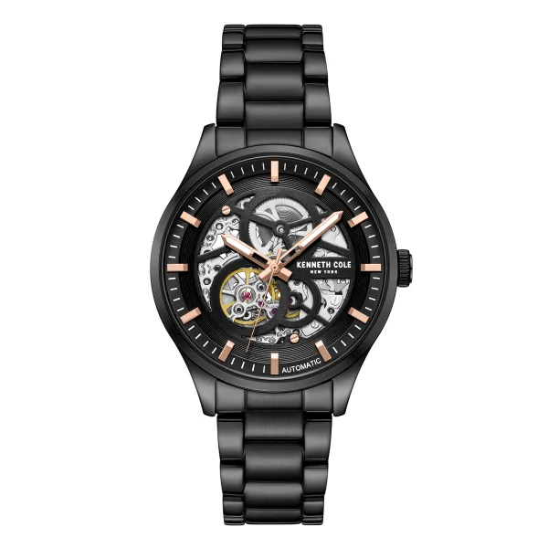 Kenneth Cole Men's Watch Automatic with Black Metal Bracelet