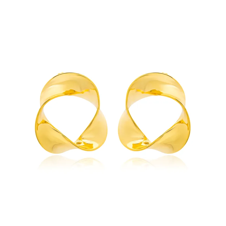 JOOLS ασημένια επιχρυσωμένα σκουλαρίκια TE23849.2