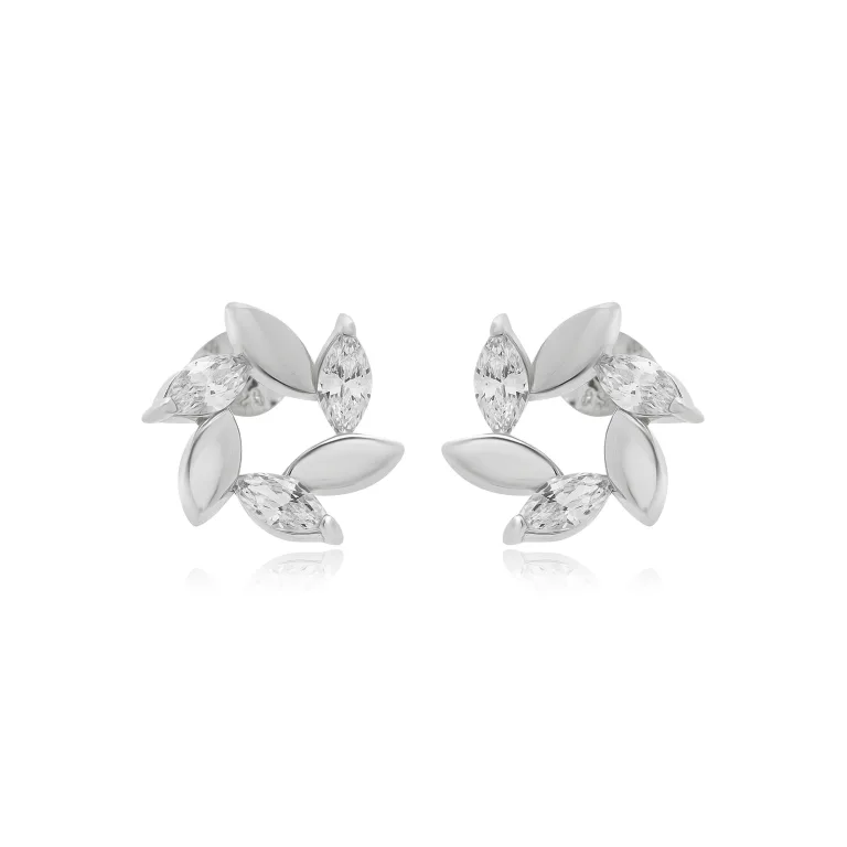 JOOLS ασημένια σκουλαρίκια με πέτρες ζιργκόν