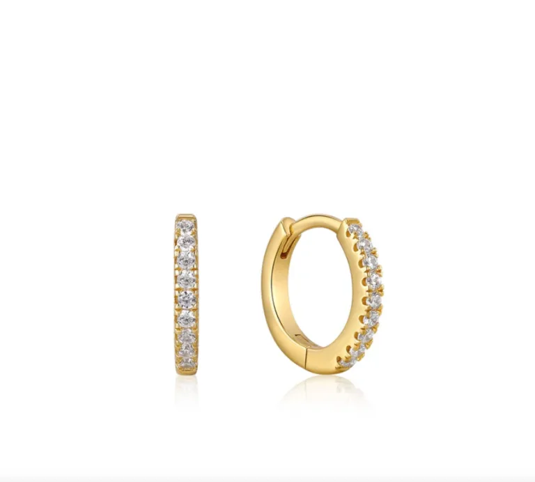 Ασημένια επιχρυσωμένα σκουλαρίκια ANIA HAIE με πέτρες ζιργκόν E035-17G