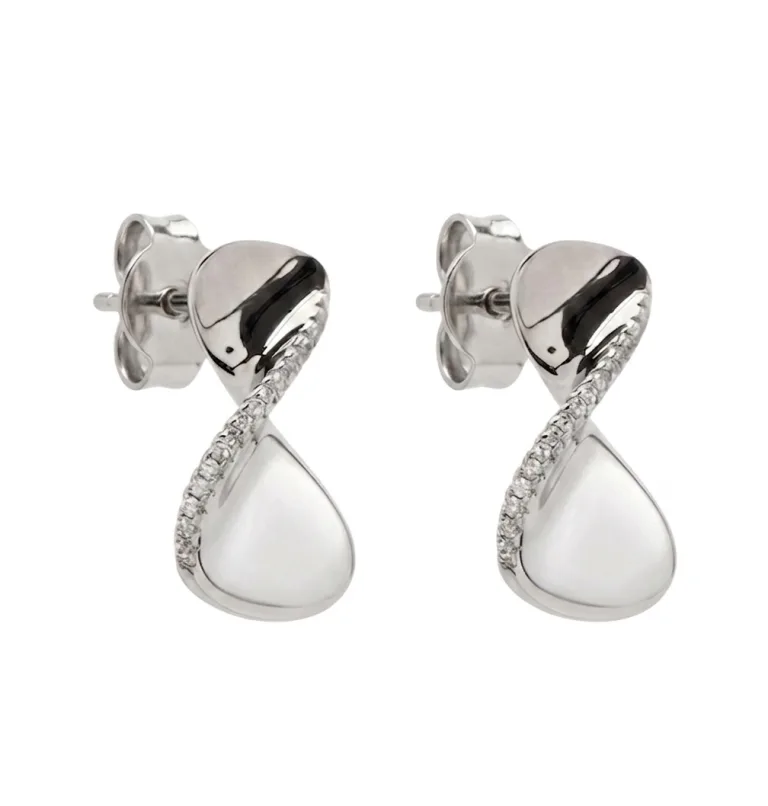 JOOLS ασημένια σκουλαρίκια με πέτρες ζιργκόν TE24299.1