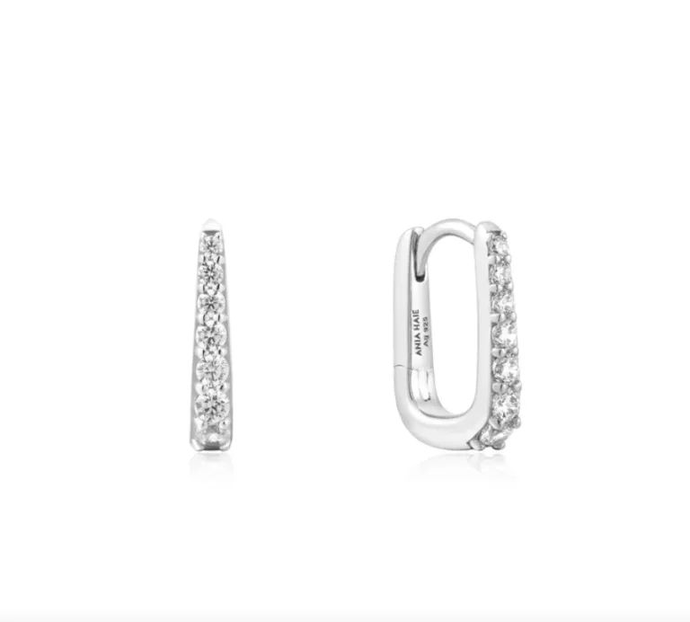 Ασημένια σκουλαρίκια ANIA HAIE με πέτρες ζιργκόν E059-10H