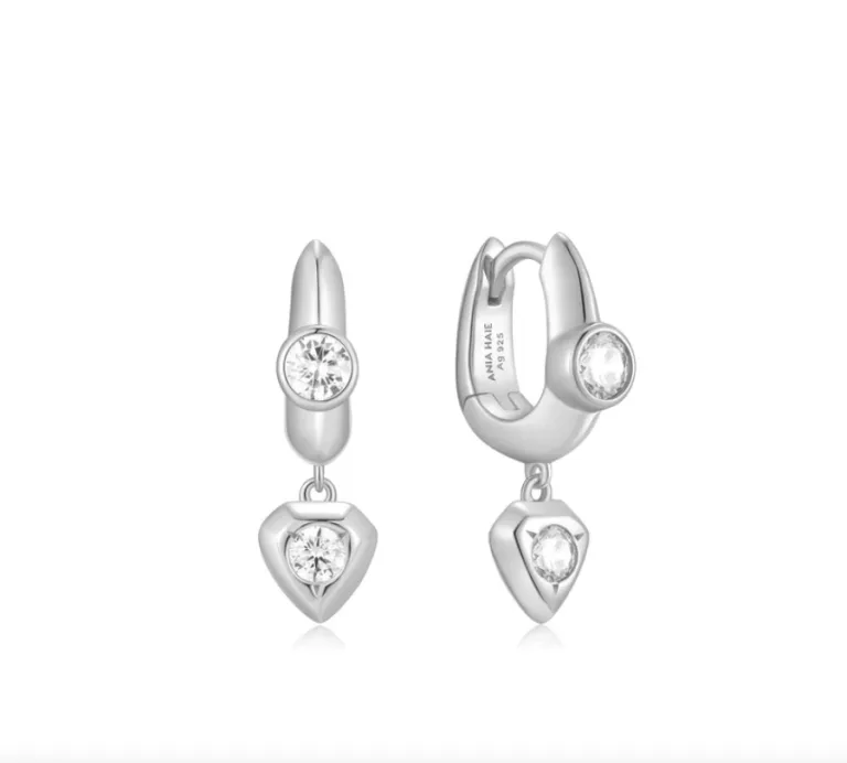 Ασημένια επιχρυσωμένα σκουλαρίκια ANIA HAIE με πέτρες ζιργκόν E067-07H