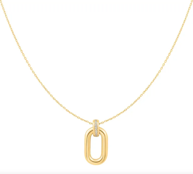 Ασημένιο επιχρυσωμένο κολιέ ANIA HAIE με πέτρες ζιργκόν N062-01G