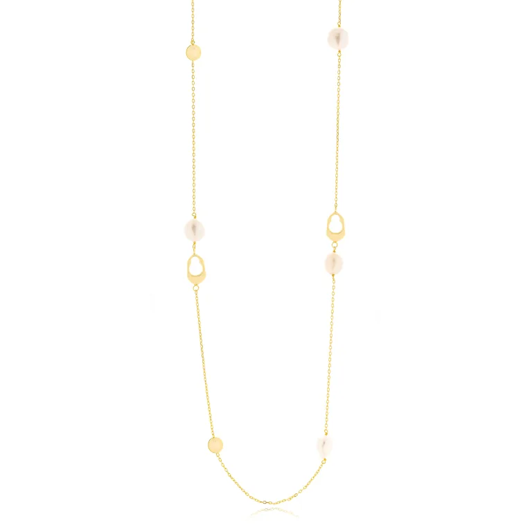 Ασημένιο επιχρυσωμένο κολιέ JOOLS FSN4371-2