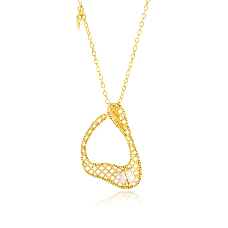 Ασημένιο επιχρυσωμένο κολιέ JOOLS με πέτρες ζιργκόν JSN3412.2