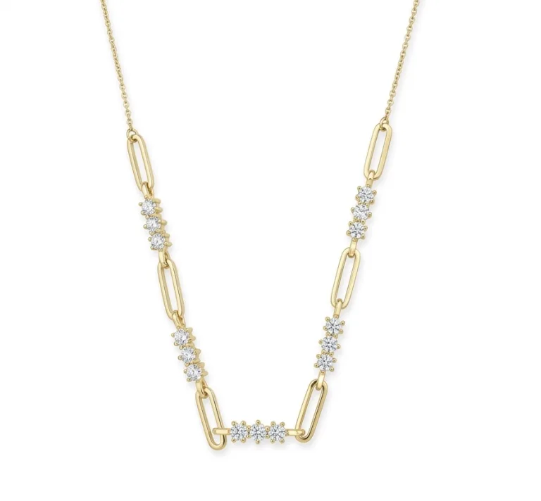 Ασημένιο επιχρυσωμένο κολιέ JOOLS με πέτρες ζιργκόν MT2384-N.2