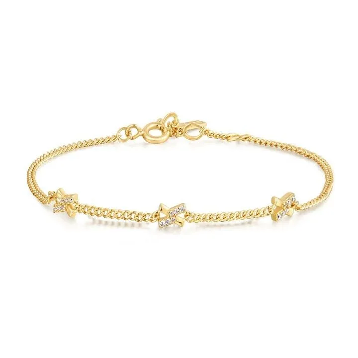 Ασημένιο επιχρυσωμένο βραχιόλι με πέτρες ζιργκόν ANIA HAIE B061-03G