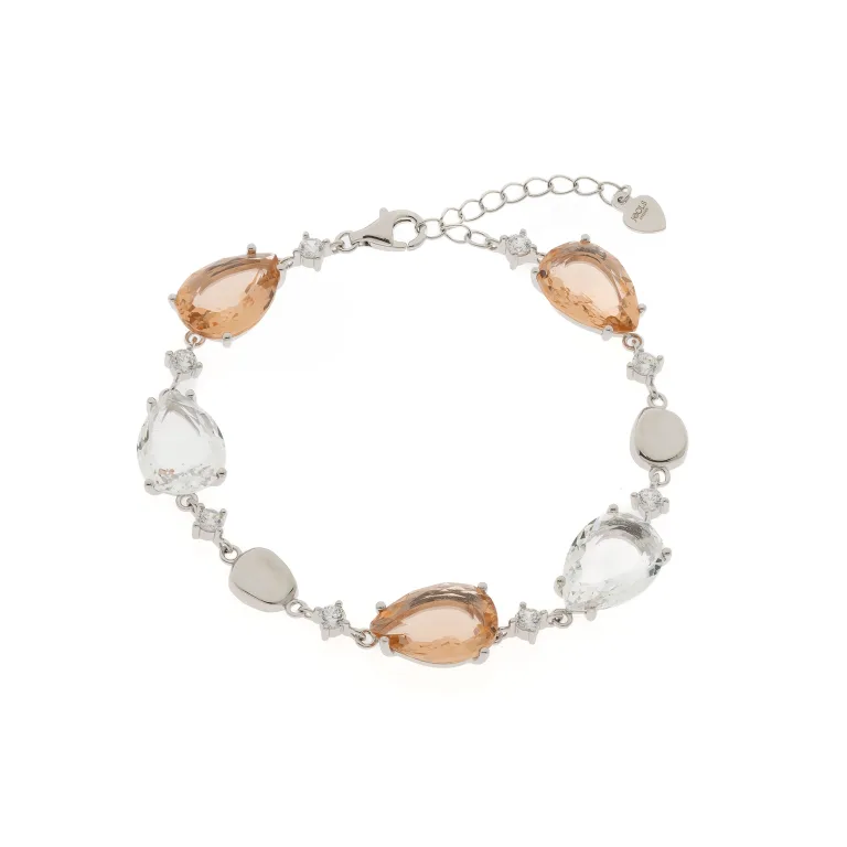 Ασημένιο βραχιόλι JOOLS με πέτρες ζιργκόν JMJ-B25174.1