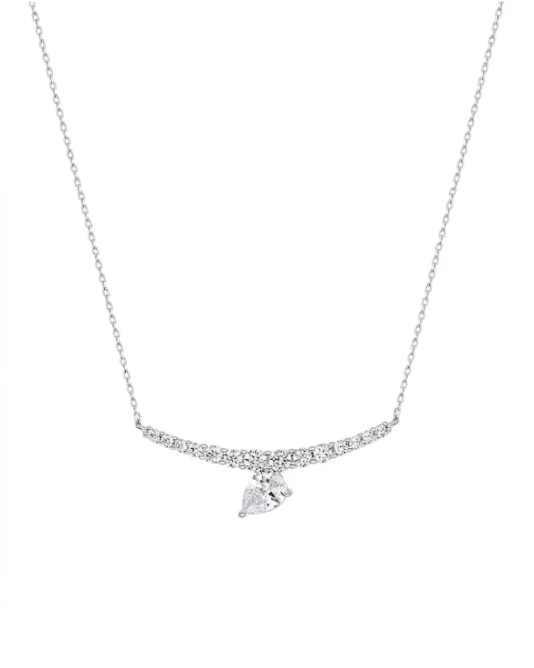 Ασημένιο κολιέ VOGUE με πέτρες ζιργκόν 20171575413