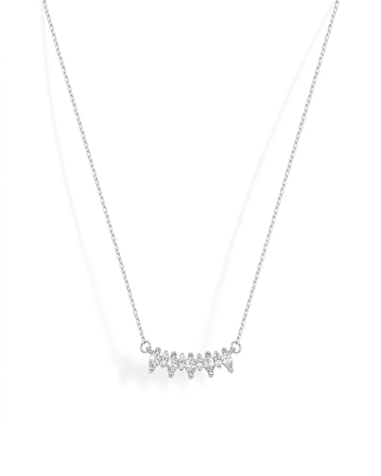 Ασημένιο κολιέ VOGUE με πέτρες ζιργκόν 20171601413