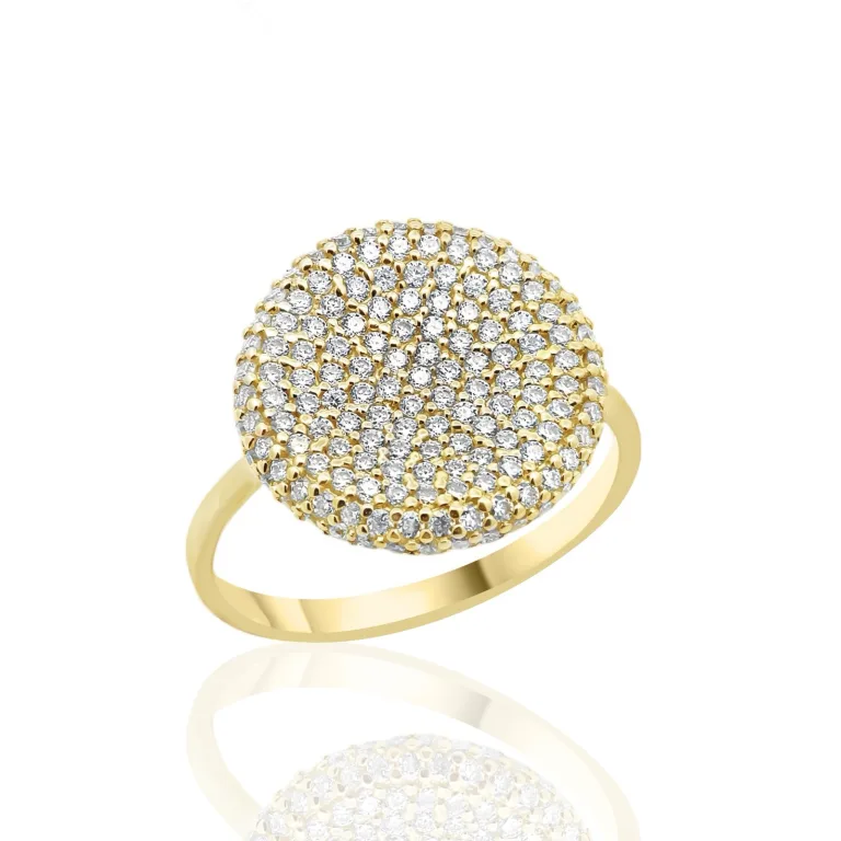 Metrongold χρυσό δαχτυλίδι με λευκά ζαφείρια