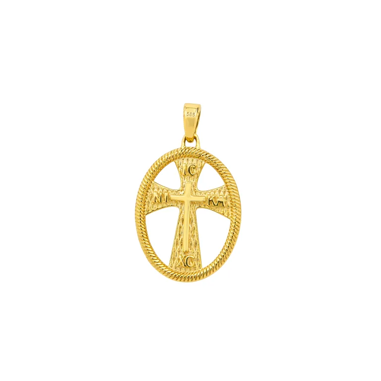 Chriso Oval Fylachto Diplis Opsis K9 me Estavromeno